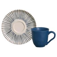 Conjunto com 6 Xícaras e Pires para Café Porto Brasil Bio Elemento em Stoneware Cinza - 120 ml - 2