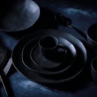 Conjunto com 6 Xícaras e Pires para Café Porto Brasil Carbon em Stoneware Preto - 120 ml - 3