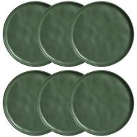 Conjunto com 6 Pratos de Sobremesa Porto Brasil Bio Leaf em Stoneware 21,5cm – Verde - 1