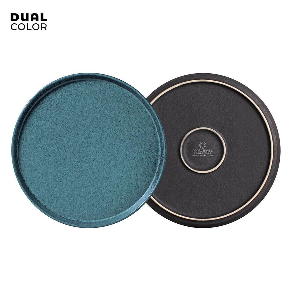 Conjunto com 6 Pratos de Sobremesa Porto Brasil Neo Night Sky em Stoneware 21,5cm – Azul - 4