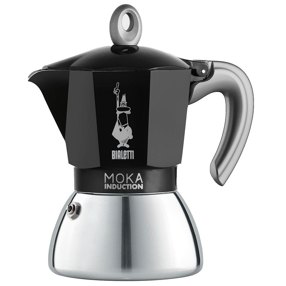 Cafeteira Italiana Bialetti Moka Induction em Alumínio 6 Xícaras – Preta - 1