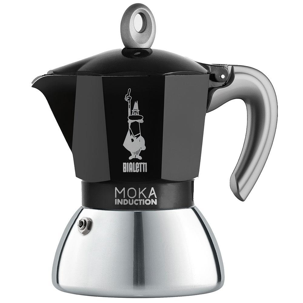 Cafeteira Italiana Bialetti Moka Induction em Alumínio 4 Xícaras – Preta - 1