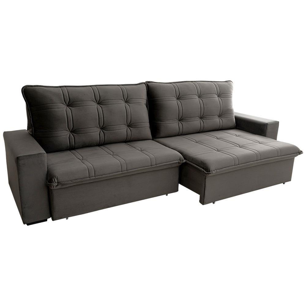 Sofá 3 Lugares Hellen Azure Retrátil/Reclinável, Revestido em Tecido Veludo e 300 cm de Largura - 6