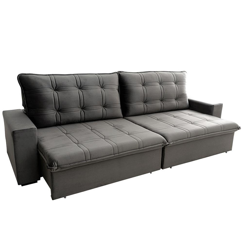 Sofá 3 Lugares Hellen Azure Retrátil/Reclinável, Revestido em Tecido Veludo e 300 cm de Largura - 3