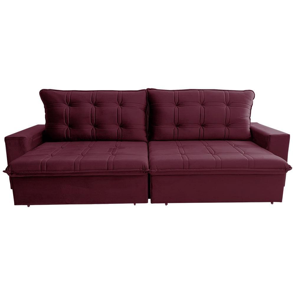 Sofá 3 Lugares Hellen Azure Retrátil/Reclinável, Revestido em Tecido Veludo e 250 cm de Largura - 2