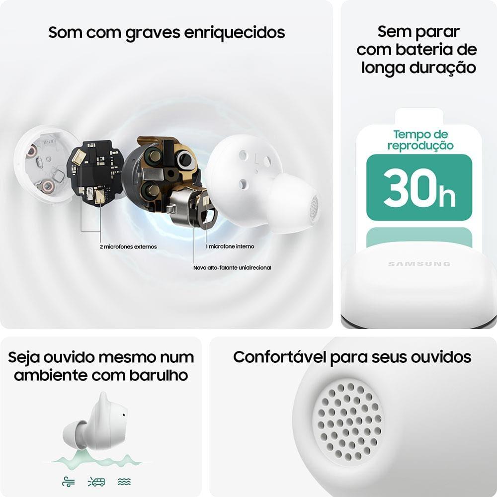 Fone de Ouvido Sem Fio Samsung Galaxy Buds FE - Grafite - 4