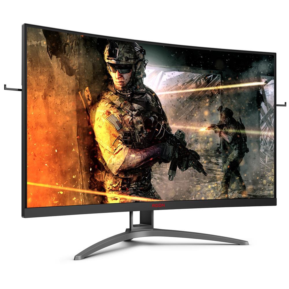 Monitor Gamer Curvo 31,5" AOC Agon AG323FCXE Tela Widescreen, Full HD,165Hz, 1ms e AMD FreeSync Premium - Preto - 4