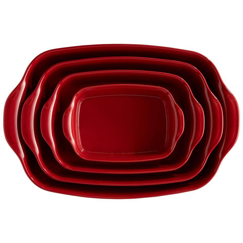 Travessa Retangular Emile Henry em Cerâmica 29x19 cm - Vermelha - 3