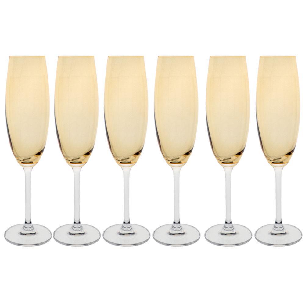 Conjunto de Taças para Champanhe Bohemia Gastro 220ml Âmbar - 6 Peças - 1