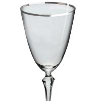 Conjunto de Taças para Água Bohemia Silver Rim 350ml - 6 Peças - 4