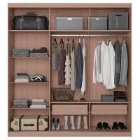 Guarda-Roupa Bartira Paris com Espelho, 3 Portas de Correr e 2 Gavetas - 3