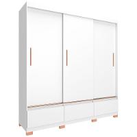 Guarda-Roupa Bartira Monza com 3 Portas de Correr e 3 Gavetas - 199,8cm de largura - 3