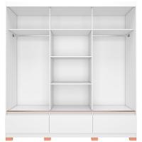 Guarda-Roupa Bartira Monza com 3 Portas de Correr e 3 Gavetas - 199,8cm de largura