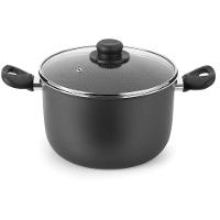 Caldeirão Gourmet Multiflon com Tampa de Vidro e Antiaderente de Alumínio - 22cm - 1