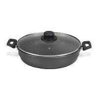 Caçarola Churrasqueira Multiflon Antiaderente com Tampa de Vidro - 28cm - 2