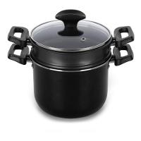 Cuscuzeira Multiflon Induct+ Antiaderente Quartzo Preta - 16 cm - 1