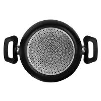 Cuscuzeira Multiflon Induct+ Antiaderente Quartzo Preta - 16 cm