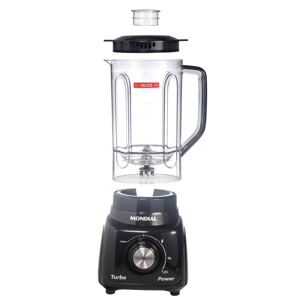 Conjunto Especial Mondial KT-105-B (Espremedor Premium + Batedeira Prática + Liquidificador Turbo Power) - Preto - 9