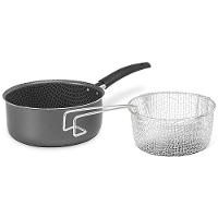 Fritadeira Multiflon Antiaderente com Cesto de Imersão 20cm - Preta