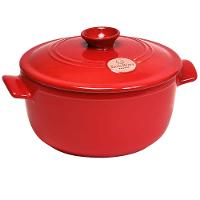Caçarola com Tampa 4 L Emile Henry em Cerâmica Vermelha - 26 cm - 1