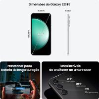Smartphone Samsung Galaxy S23 FE 5G 256GB, 8GB RAM, Inteligência Artificial, Câmera Tripla, Selfie 10MP, Tela 6.4", Exynos 2200 Octa Core - Grafite