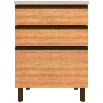 Balcão Bartira Cristal MDP 15mm com 3 Gavetas - 60cm de largura