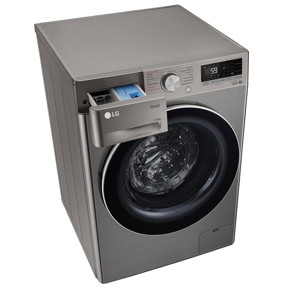 Lava e Seca LG 14Kg/8Kg Smart VC4 CV5014PC4 com Inteligência Artificial AI DD™ - Inox - 12