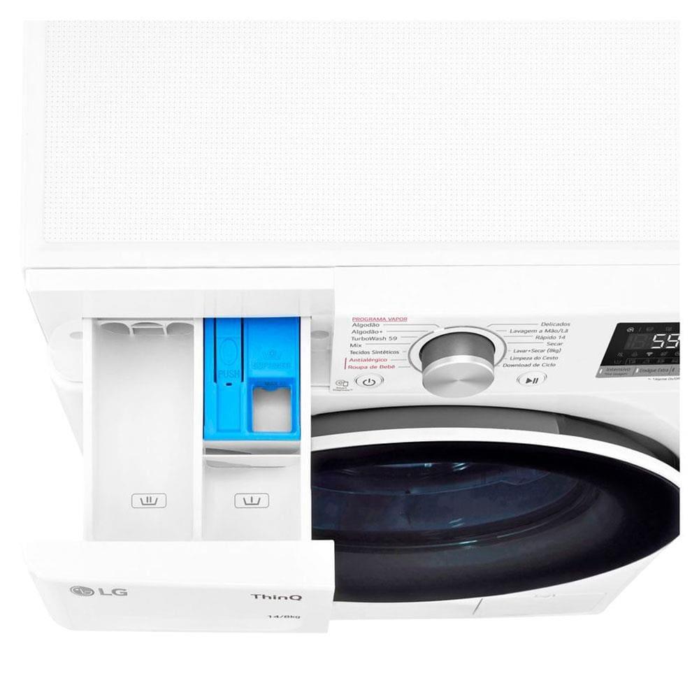 Lava e Seca LG 14Kg/8Kg Smart VC4 com Inteligência Artificial AI DD™ CV5014WC4 - Branca - 7