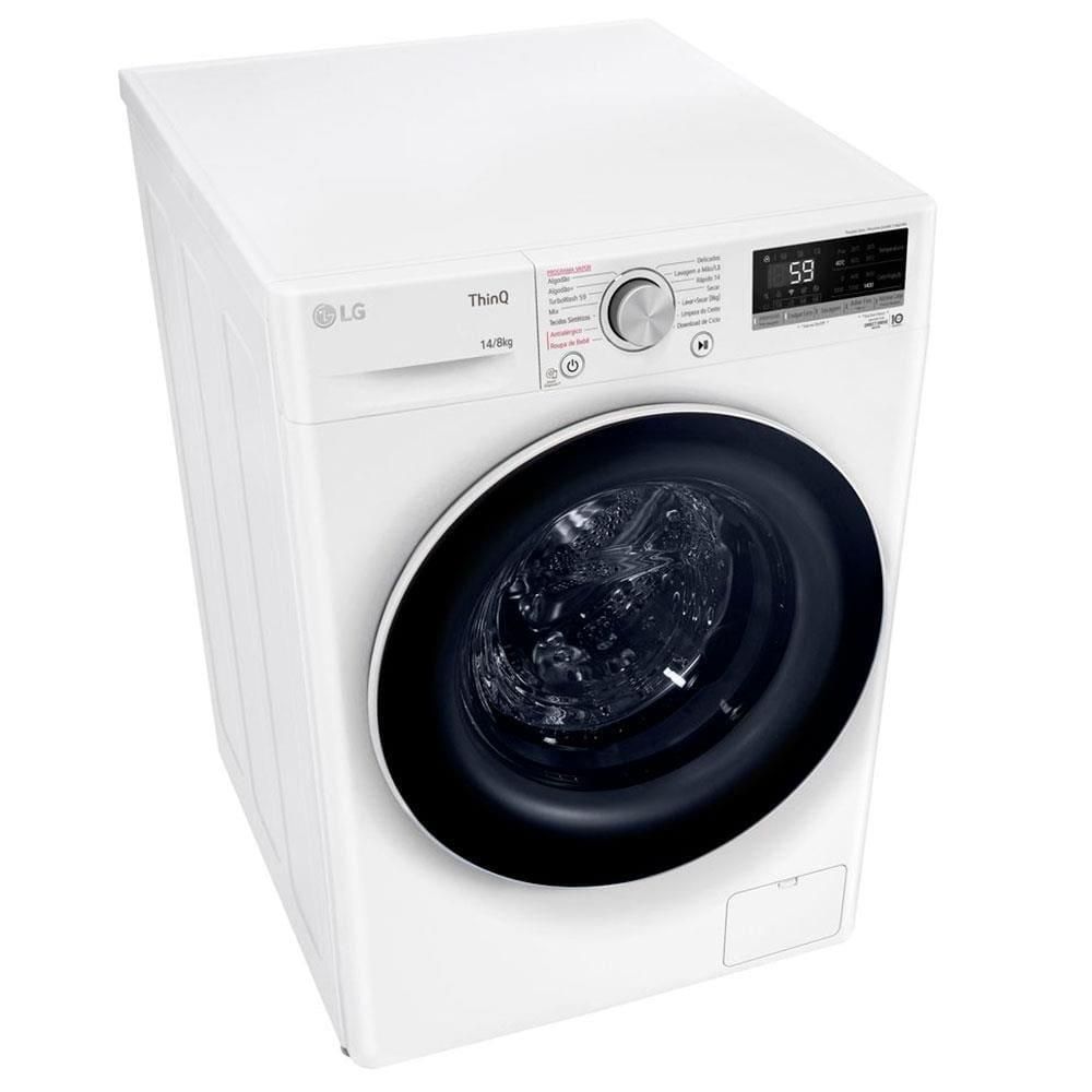Lava e Seca LG 14Kg/8Kg Smart VC4 com Inteligência Artificial AI DD™ CV5014WC4 - Branca - 8