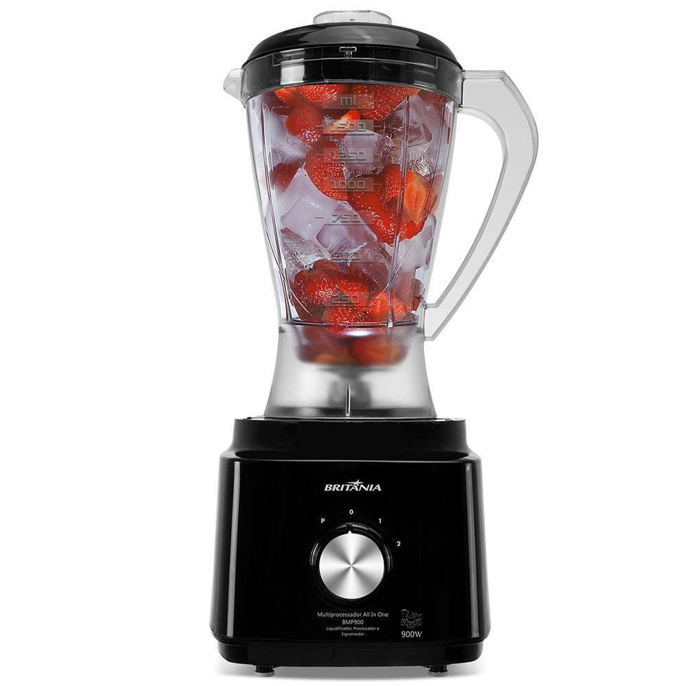 Multiprocessador de Alimentos Britânia Turbo 5 em 1 BMP900P com 2 Velocidades + Pulsar 1000W - Preto - 6