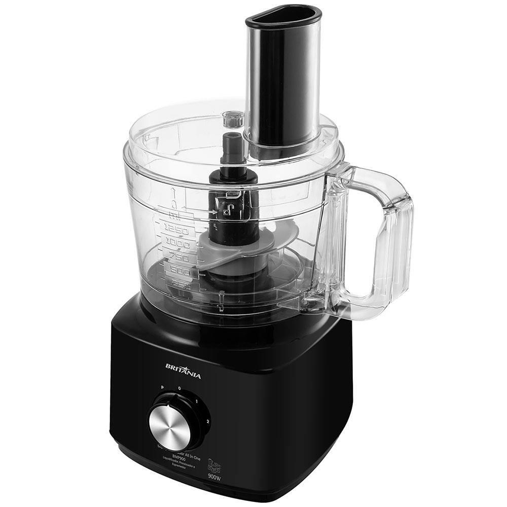 Multiprocessador de Alimentos Britânia Turbo 5 em 1 BMP900P com 2 Velocidades + Pulsar 1000W - Preto - 7