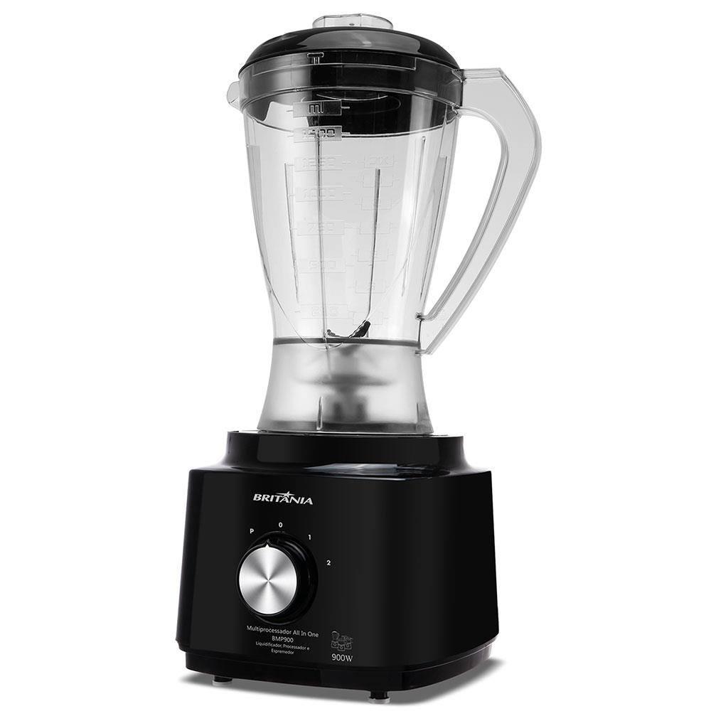 Multiprocessador de Alimentos Britânia Turbo 5 em 1 BMP900P com 2 Velocidades + Pulsar 1000W - Preto - 8