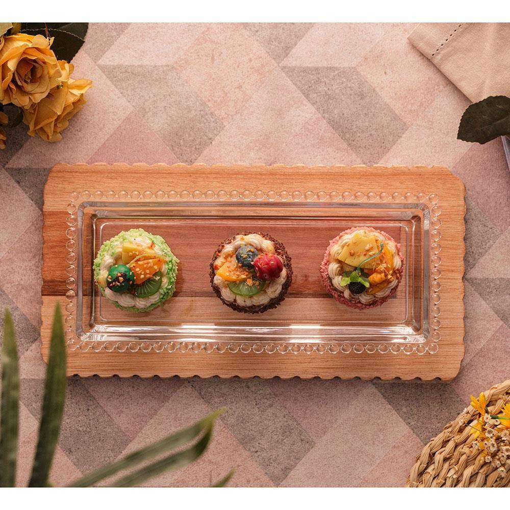 Travessa Retangular Wolff Pearl em Cristal - 13x30 cm - 8