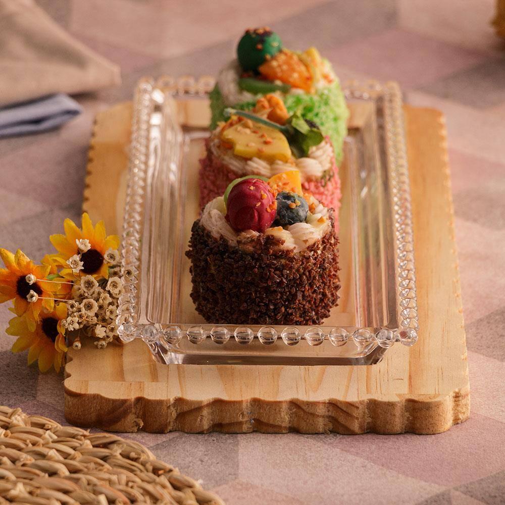 Travessa Retangular Wolff Pearl em Cristal - 13x30 cm - 9