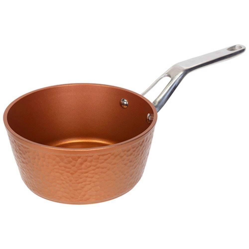 Panela Bergner Origen em Alumínio Forjado com Revestimento Antiaderente F4 e Base de Indução System Plus 16 cm – Dourada - 1