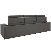 Sofá Retrátil Reclinável 4 Lugares DDS Next Brunello com Almofadas Fixas, Revestimento Velosuede e Espuma D26 - 230cm de largura - 9