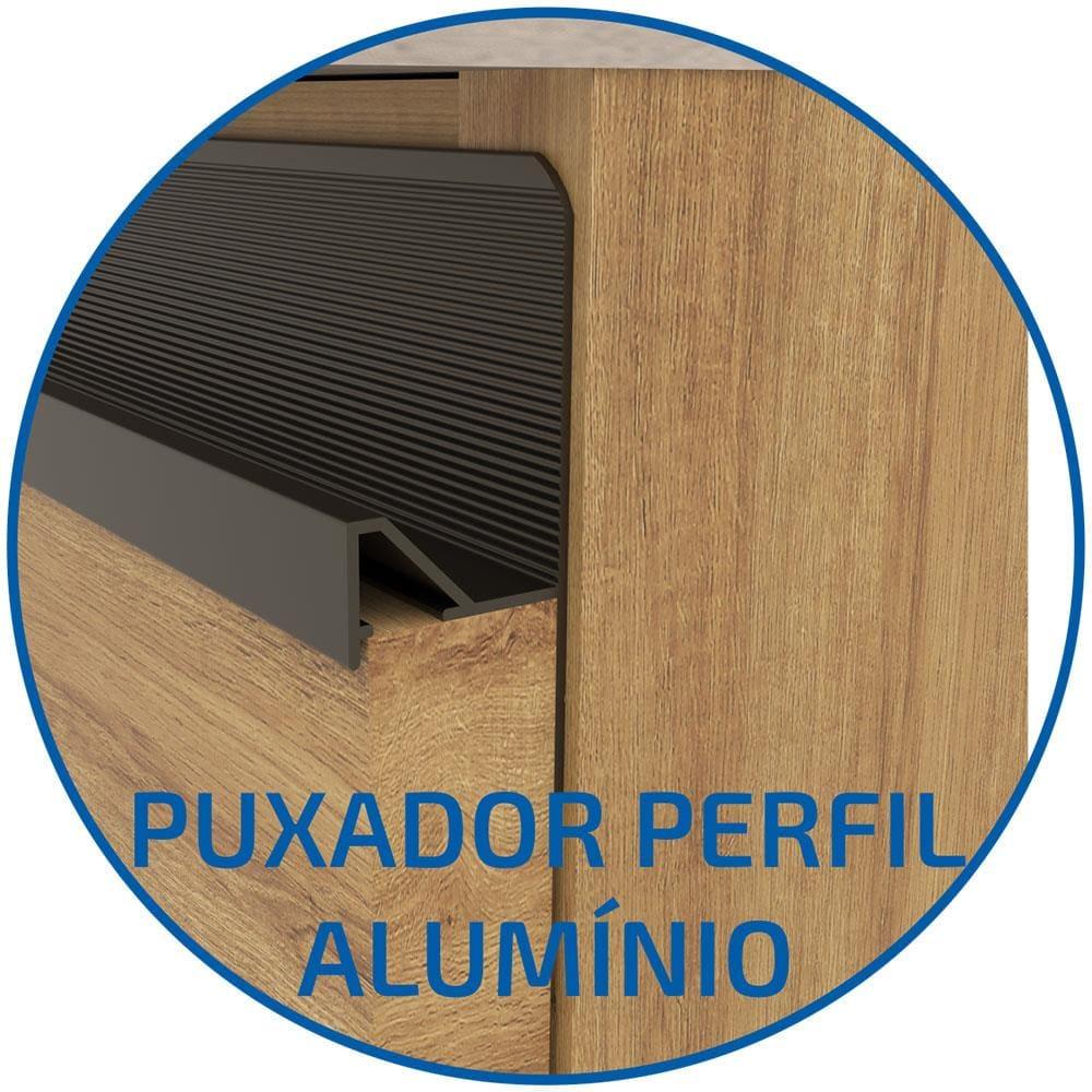 Paneleiro Bartira Cristal MDP 15mm com 2 Portas e 5 Prateleiras - 60cm de largura - 6