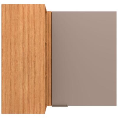 Armário Aéreo de Canto Bartira Cristal MDP 15mm com 1 Porta e 2 Prateleiras - 101,8cm de largura