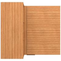 Armário Aéreo de Canto Bartira Cristal MDP 15mm com 1 Porta e 2 Prateleiras - 101,8cm de largura - 1