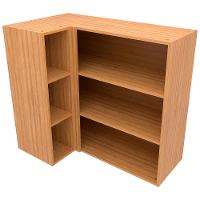 Armário Aéreo de Canto Bartira Cristal MDP 15mm com 1 Porta e 2 Prateleiras - 101,8cm de largura - 3