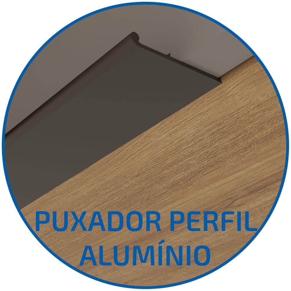 Armário Aéreo Bartira Cristal MDP 15mm com 3 Portas e 3 Prateleiras - 120cm de largura - 6