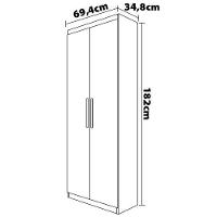 Sapateira Multiuso Bartira Dália UP com 4 Prateleiras, 2 Portas e Espaço para até 24 Calçados - 4