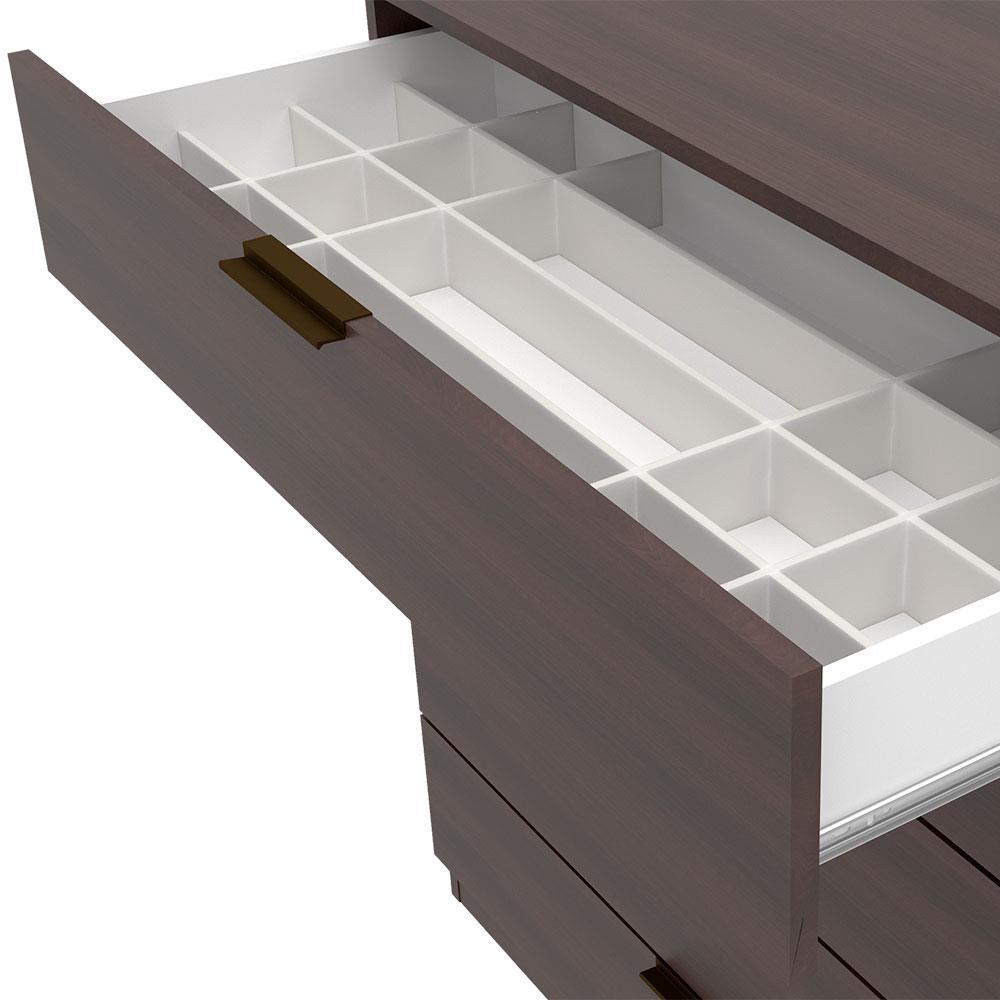 Cômoda Bartira Diplomata com 5 Gavetas, Trava de Segurança e Espaço para TV de até 42 polegadas - 90cm de Largura - 3