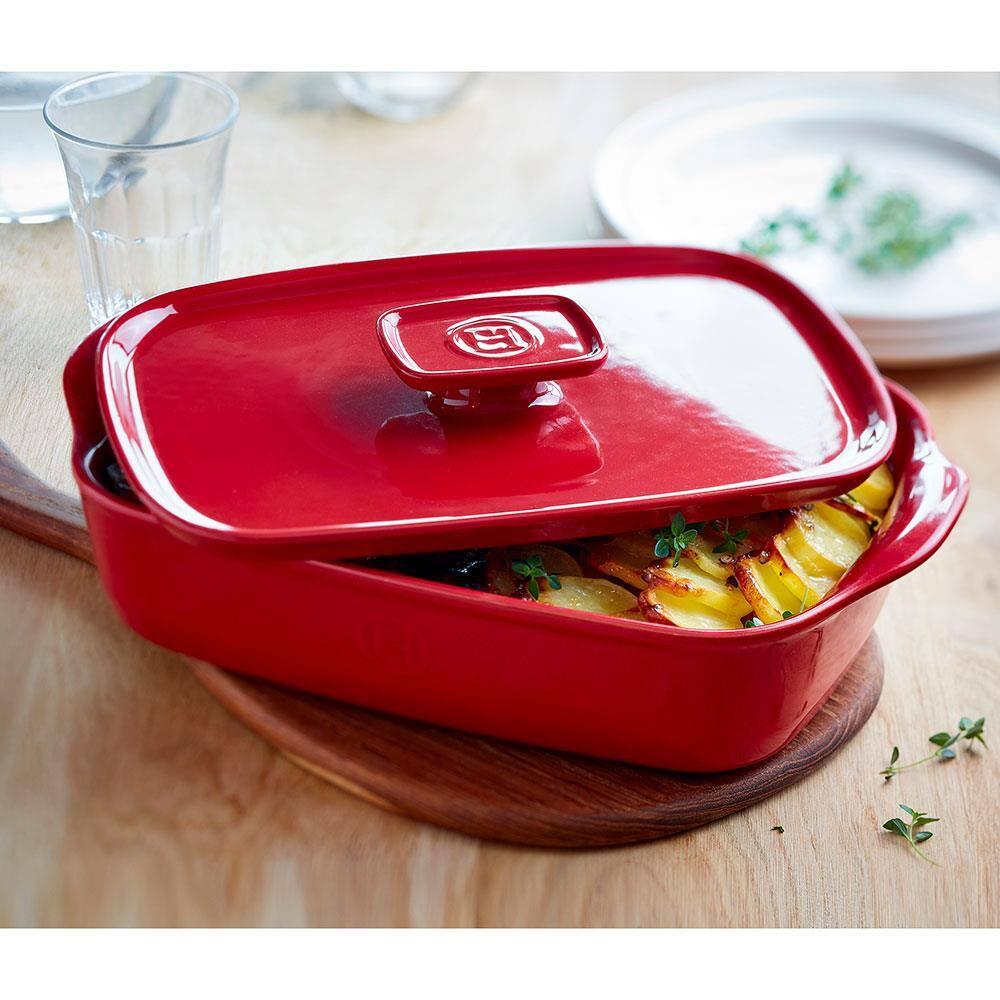 Tampa para Travessa Emile Henry Ovenware em Cerâmica 29x19 cm - Vermelho - 8