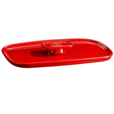 Tampa para Travessa Emile Henry Ovenware em Cerâmica 29x19 cm - Vermelho