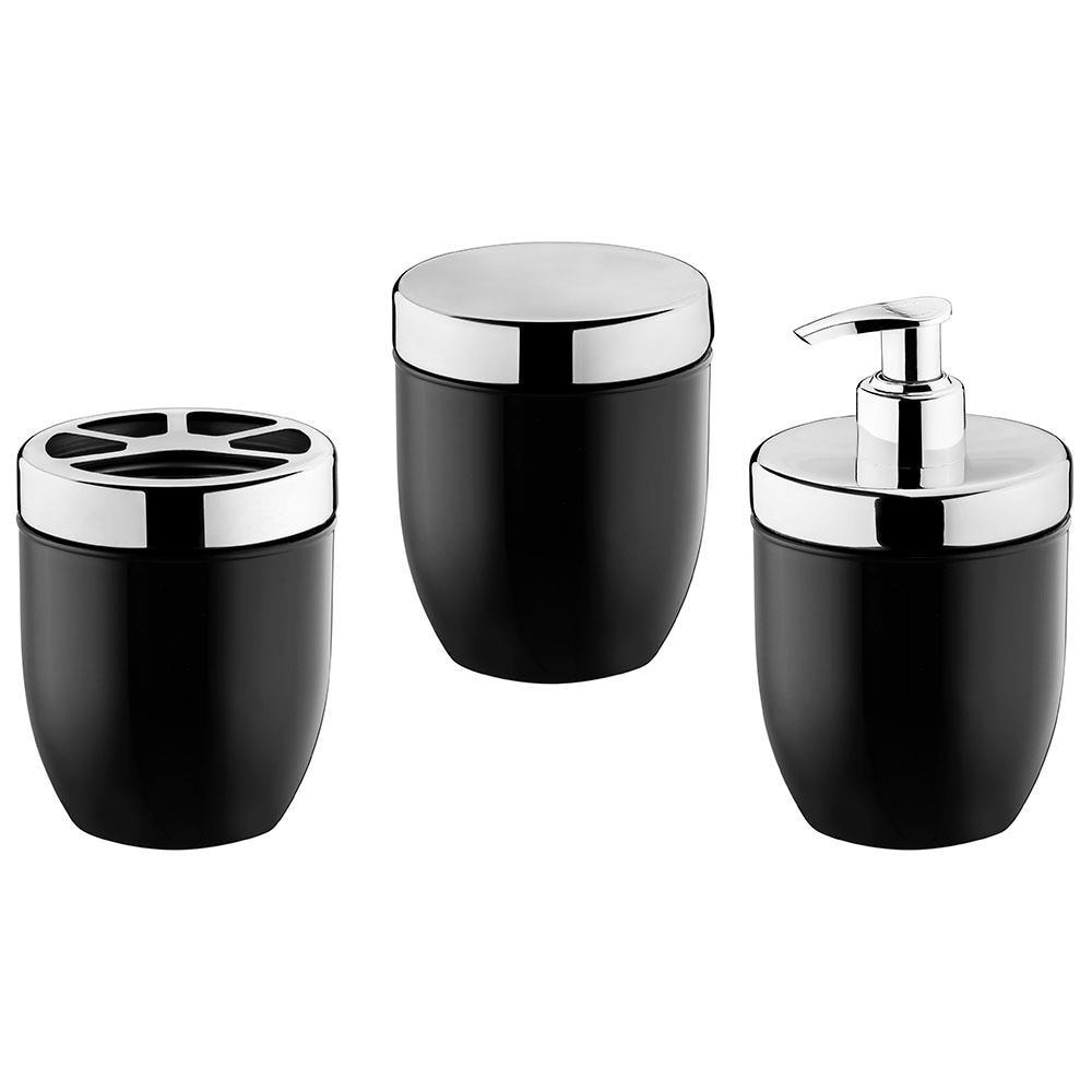 Conjunto para Lavabo Forma Acquaset 800733/PR Preto - 3 Peças - 1