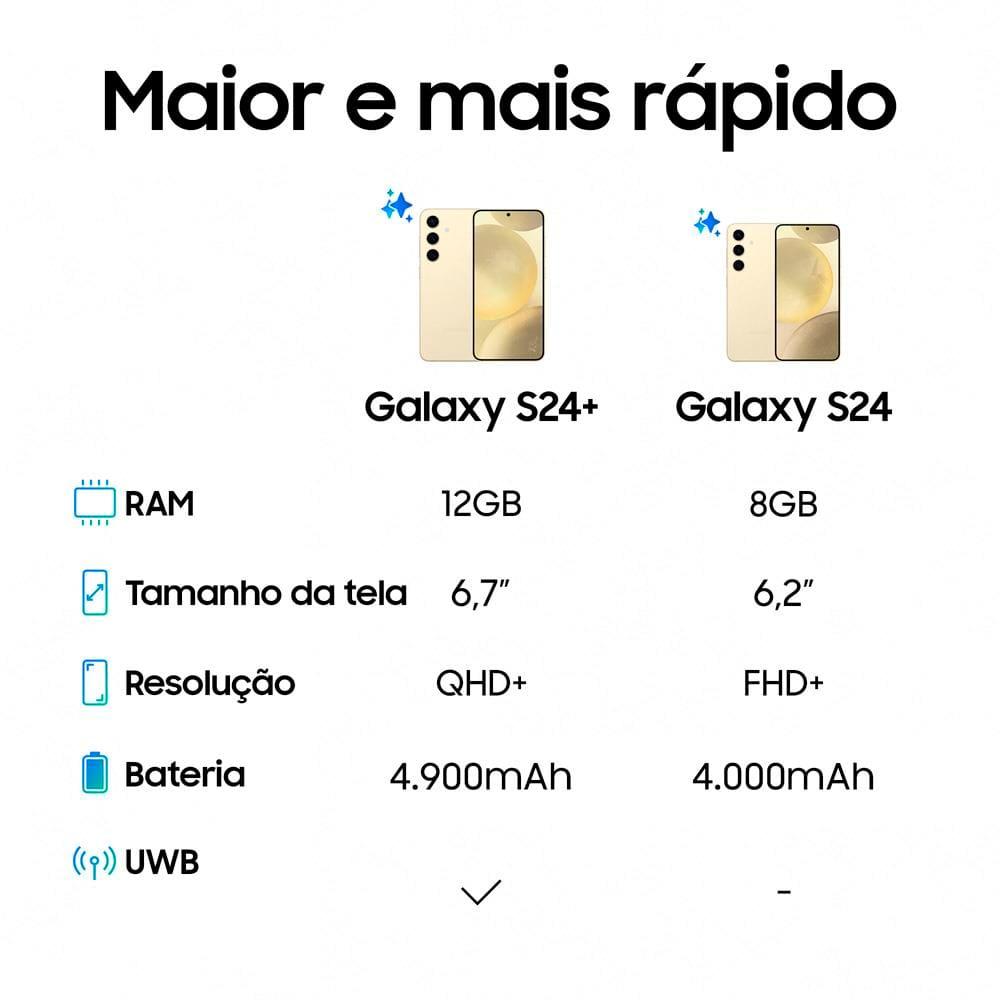 Smartphone Samsung Galaxy S24 5G Creme 256GB, Tela 6.2", 8GB RAM, Inteligência Artificial, IP68, Processador Exynos 2400, Câmera Tripla Traseira - 9