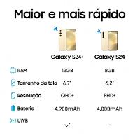 Smartphone Samsung Galaxy S24 5G Creme 256GB, Tela 6.2", 8GB RAM, Inteligência Artificial, IP68, Processador Exynos 2400, Câmera Tripla Traseira - 9