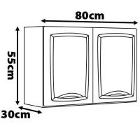 Armário Aéreo Duplo Itatiaia New Premium com 2 Portas e 1 Prateleira - 80cm de largura - 3