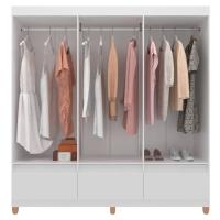 Guarda-Roupa Bartira Ilhéus com Cabideiro, 6 Portas de Bater, 3 Gavetas e 180cm de Largura